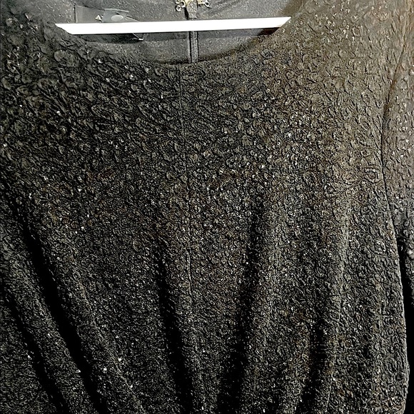 ALFANI Black Textured Glitter Twist-waist Sheath Dress - Picture 5 of 13